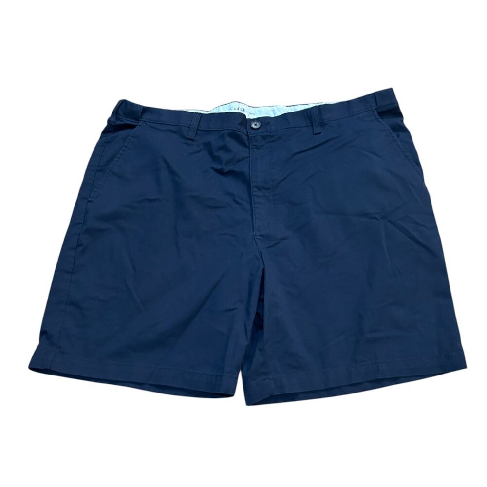 Croft Barrow Mens Navy Shorts Size 44 Flex Waist Casual Cotton Chino Summer Golf
